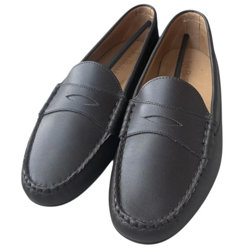 Jay Butler Leather Cromwell Penny Loafers Mens Size 14 Dark Brown
